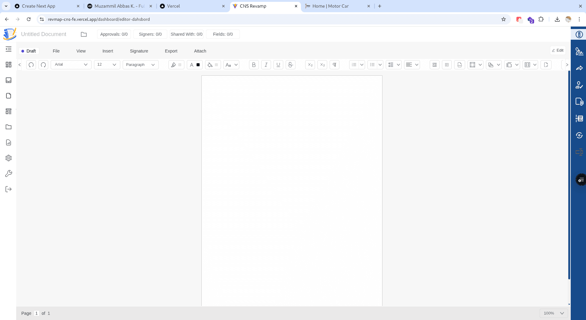 Contract & Sign Editor